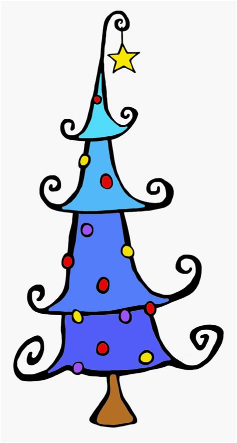 Transparent Background Whimsical Christmas Tree Clipart