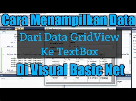 Vb Net Cara Menampilkan Data Dari Datagridview Ke Textbox Channel