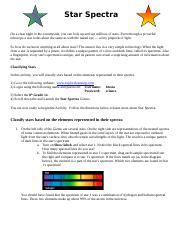 Star spectra gizmo quiz answers : Star Spectra - Name Date Student Exploration Star Spectra ...