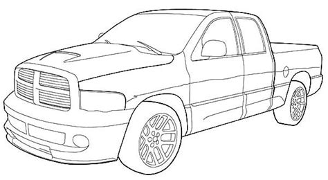 Dodge challenger coloring page free printable coloring pages. Dodge Car Ram SRT 10 Coloring Pages : Coloring Sky in 2020 ...