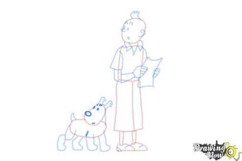 How To Draw Tintin And Snowy From The Adventures Of Tintin