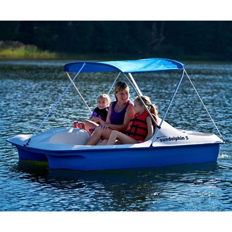 Kl industries is the manufacturer of sun dolphin brand boats. Blue Sun Dolphin 5 Paddle Boat with Canopy - Paddle Boats ...