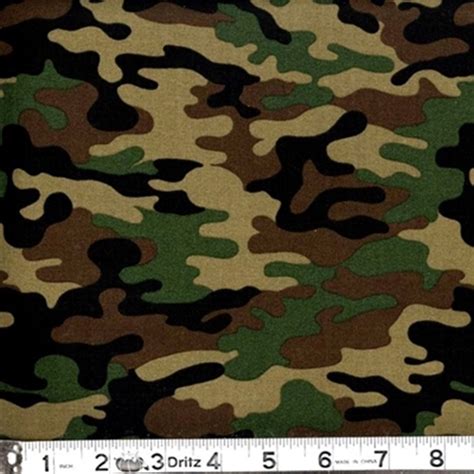 Cotton Fabric Pattern Fabric Kickin Camo Army Colored Camouflage