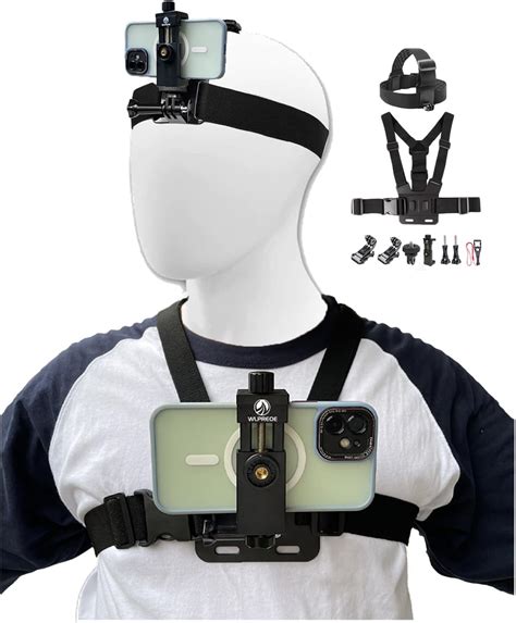 Phone Chest Mount Head Mount Kit Phone Chest Harness Head Strap For Filming Video Pov Vlog