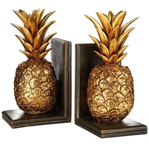 Gold Pineapple Bookends Pineapple Bookends Bookends Home Accessories