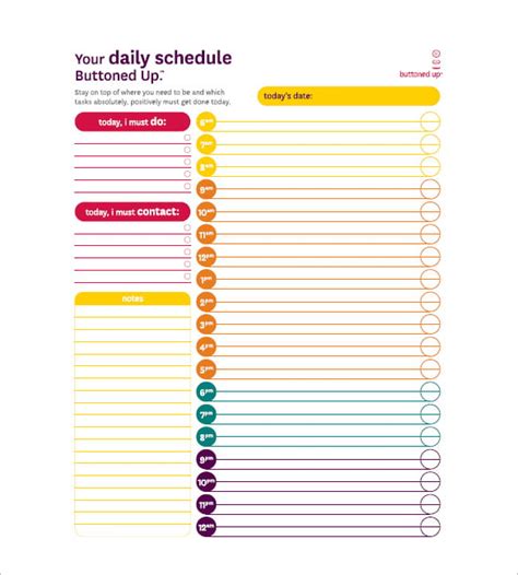 Daily Task List Templates 8 Free Sample Example Format Download