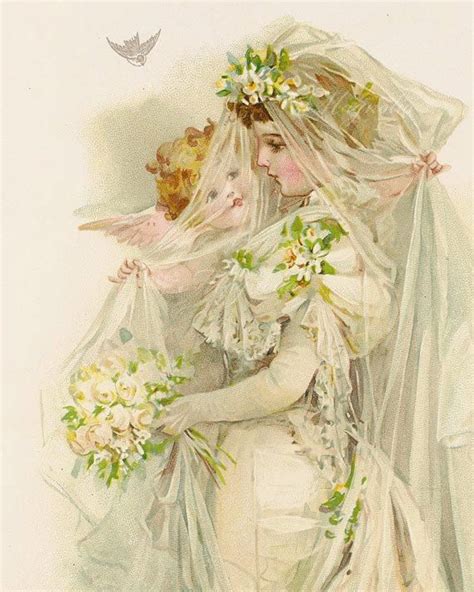 romantic bride frances brundage illustration digital download printable vintage graphic