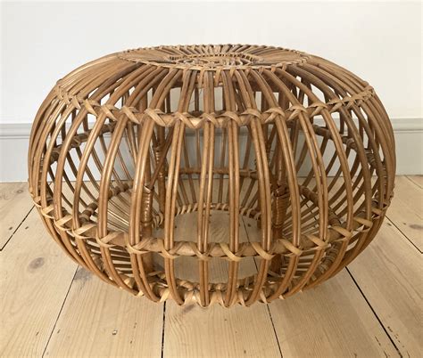 Friendly staff and great service in difficult times with only table service allowed. 'Lobster pot' stool / side table in wicker, Italy 1960s ...