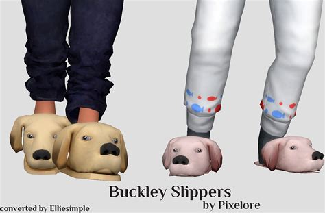 Sims 4 Ccs The Best Buckley Slippers By Elliesimple