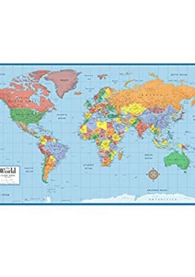 Download Free 24x36 World Classic Wall Map Poster Paper Folded Best