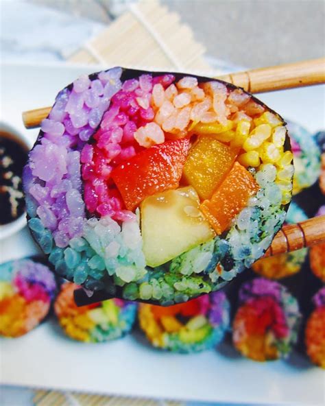 Rainbow Sushi Popsugar Food