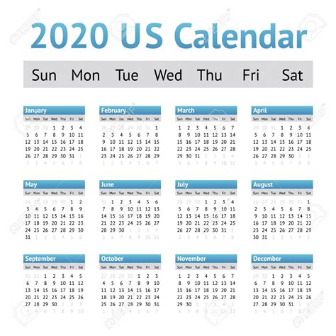 Calendar Week Us 2020 Calendar Printables Free Templates