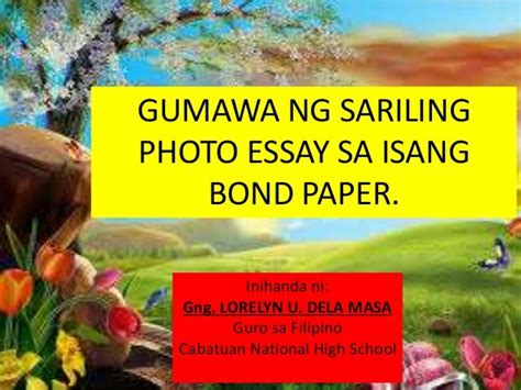 photo essay  tagalog essay writing top