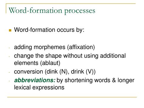 Ppt Chapter Word Formation By Reduction Powerpoint Presentation