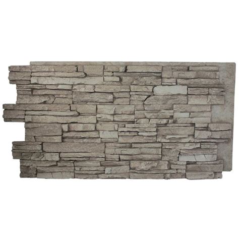 Creamy Beige Stone Brick Panel Stack Faux Indoor Outdoor Wall Siding