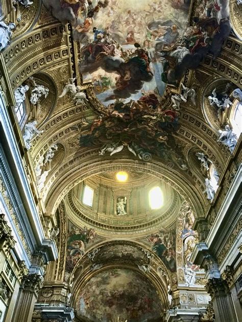 Interior Of Church Of The Gesù Rome Italy Editorial Stock Image