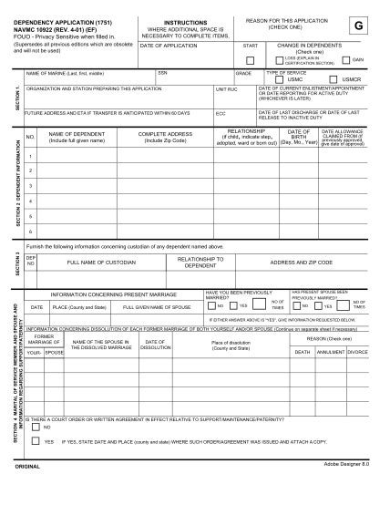 Dd Form 1172 2 Printable Recent