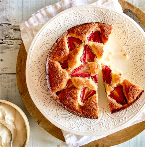 Strawberry Ricotta Cake With Whipped Mascarpone Our Italian Table