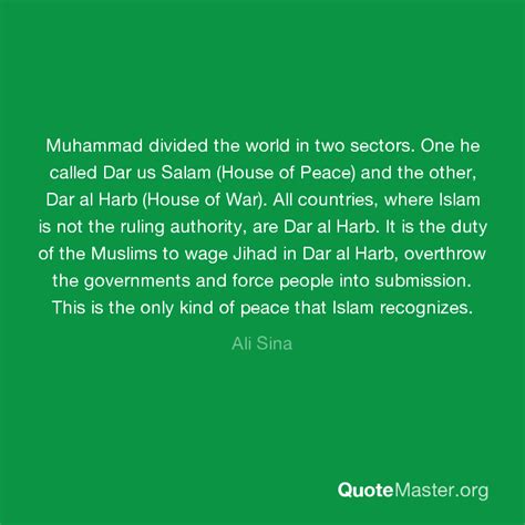 Muhammad Divided The World In Two Sectors One He Called Dar Us Salam