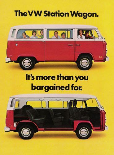 1977 Volkswagen Vw Station Wagon Van Original Sales Brochure Catalogue