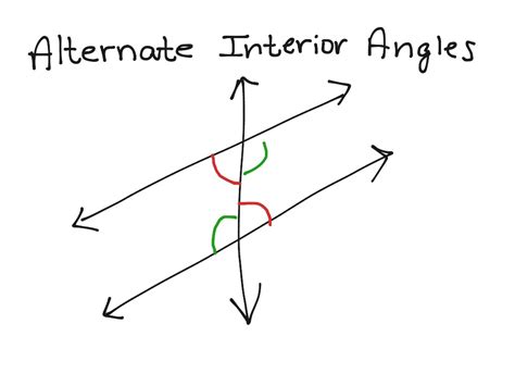 The angles are positioned at the inner corners of the intersections and lie on opposite. Alternate Interior Angles | Math, geometry, angles | ShowMe
