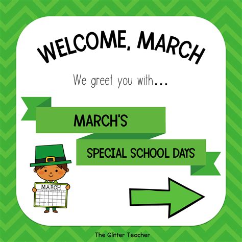 Celebrations Welcome March The Glitter Teacher