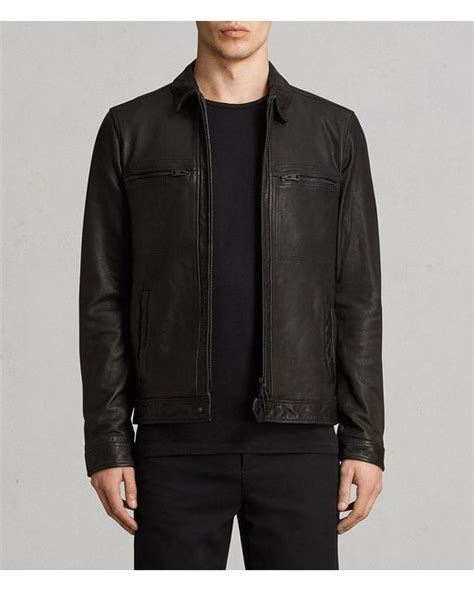 Lyst Allsaints Lark Leather Jacket In Black For Men