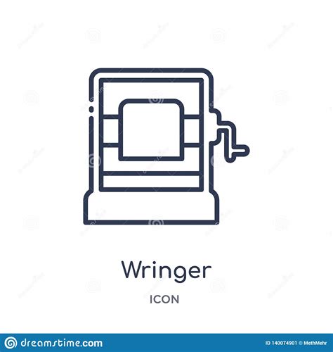 Linear Wringer Icon From Miscellaneous Outline Collection. Thin Line Wringer Icon Isolated On ...