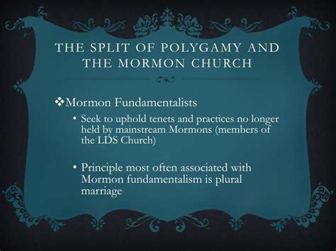 Ppt Fundamentalist Mormons And Polygamy Powerpoint Presentation Id2609155