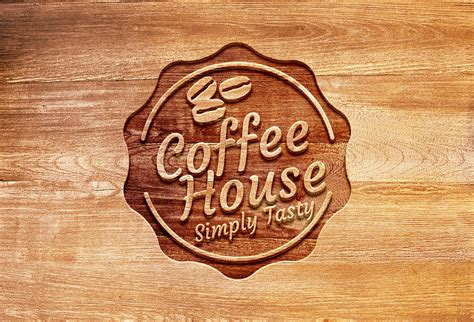 Carved Wood Logo Mockup Psd Graphicsfuel