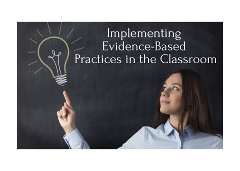 Implementing Evidence Based Practices In The Classroom Special Education Resource Project