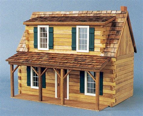 Adirondack Log Cabin Dollhouse Kit Cabin Dollhouse Real Good Toys