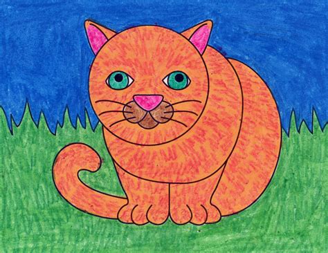 How To Draw A Fat Cat · Art Projects For Kids