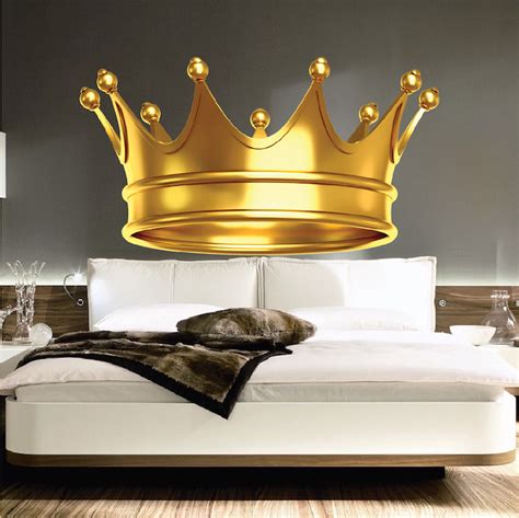 Gold Crown Wall Mural Decal Boys Room Wallpaper King Crown Wall