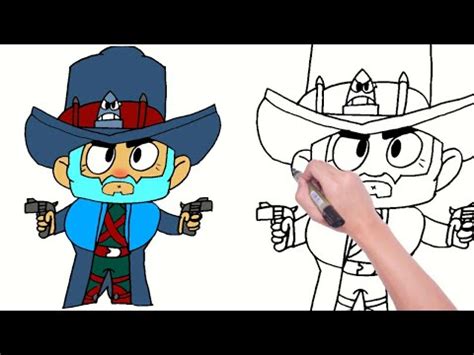 How To Draw Brawl Stars Gunslinger Colt Step By Step YouTube