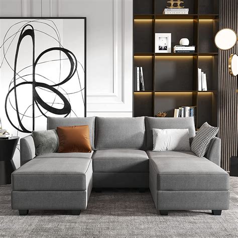 Buy Honbay Modular Sectional Sofa With Double Chaises U Shaped Sofa For