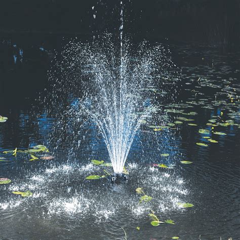 Pond Boss Floating Fountain With Led Lights — 14 Hp Pump Model 52595