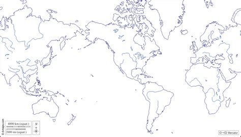 Planisfero Mondo Americhe Mappa Gratuita Mappa Muta Gratuita