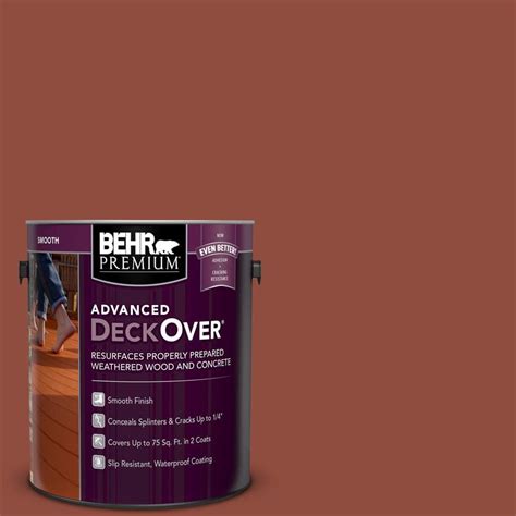 Behr Premium Advanced Deckover 1 Gal Sc 330 Redwood Smooth Solid