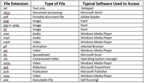 File Types And Conversions