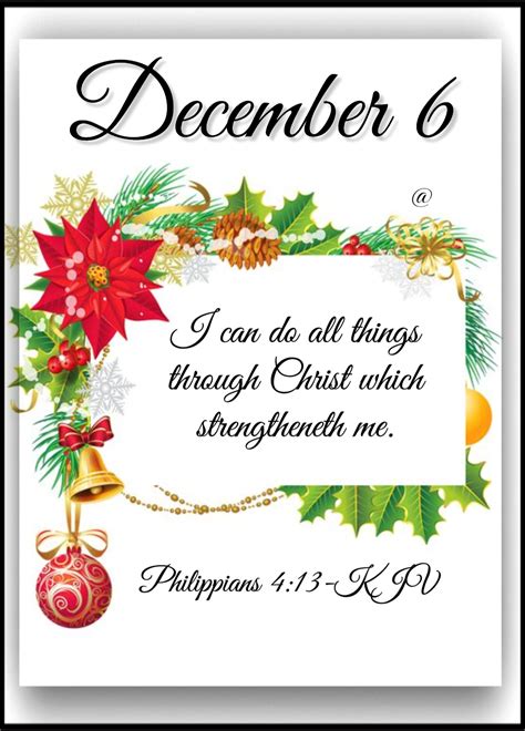 December 6j Philippians 413 Christmas Verses Christmas Bible