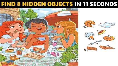 Picture Puzzle Super Brain Test Find 8 Hidden Objects In The Picture