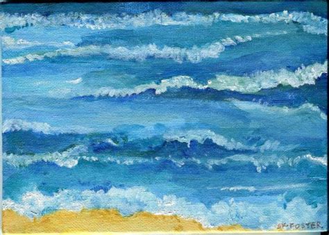 Seascape Painting Original Ocean Art Painting 5 X 7 Acrylic Etsy