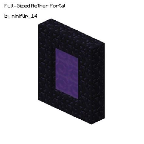 Papercraft Nether Portal Full Sized Paper Crafts Nether Portal