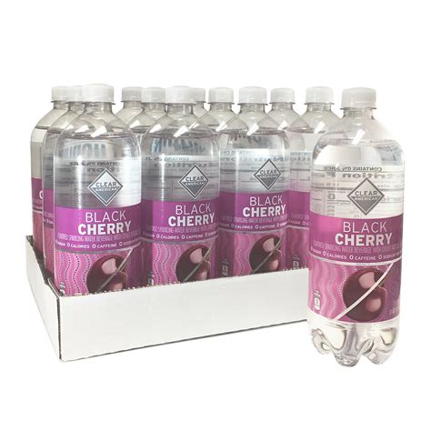 12 Pack Clear American Black Cherry Sparkling Water 338 Fl Oz Water