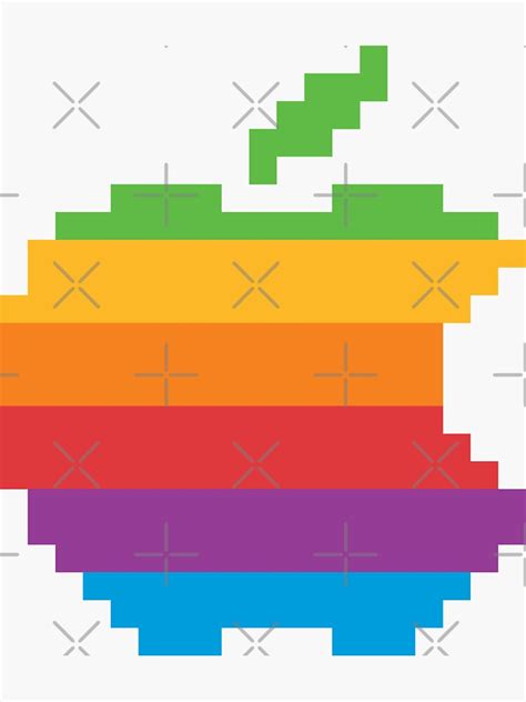 Apple­ 8 Bit Sticker By Napple Redbubble