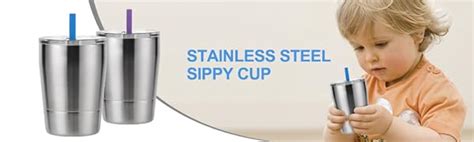 Housavvy Kids Stainless Steel Cups With Tritan Lids And