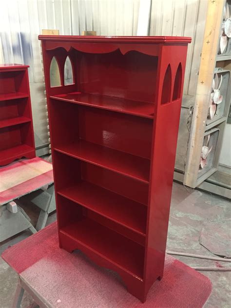 Always hot ! Red bookcase | Red bookcase, Bookcase, Painted furniture