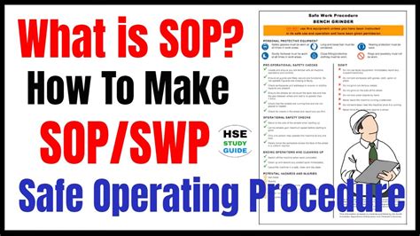 What Is Sop How To Make Safe Operating Procedure Safe Work