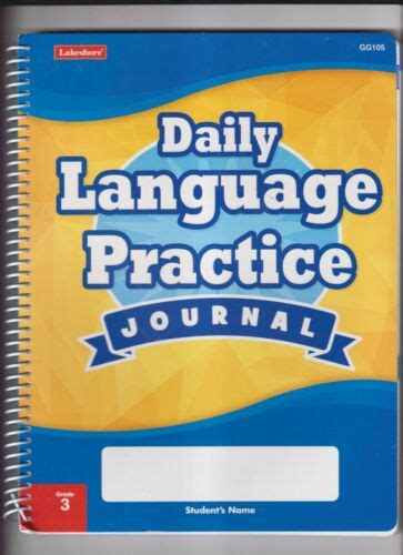Daily Language Practice Journal Grade 3 Set Of 10 Lakeshore Learning